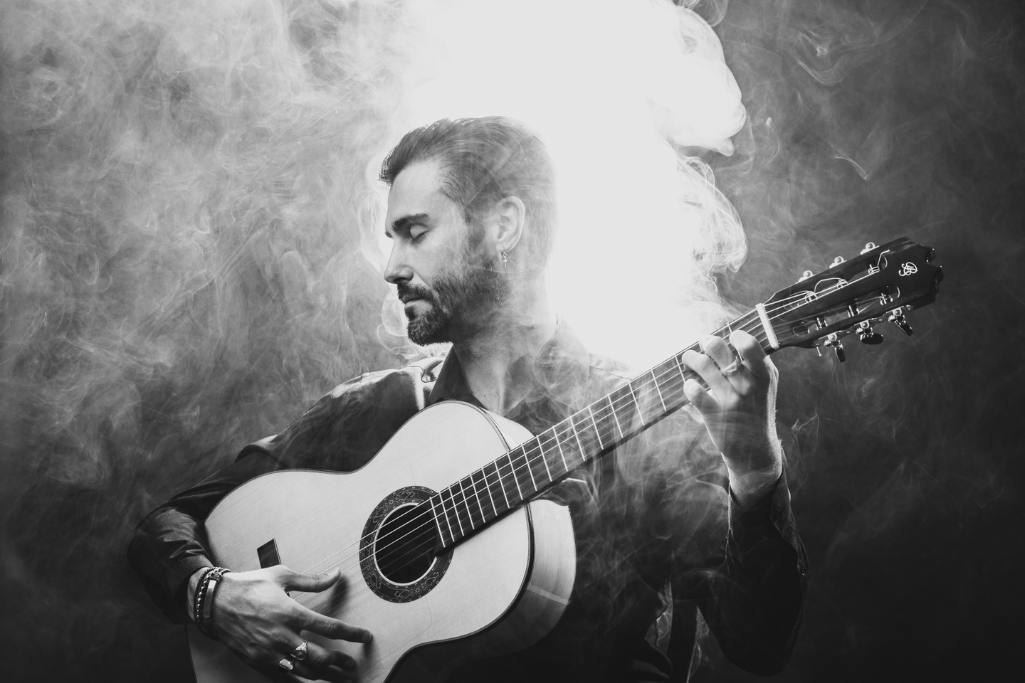 Musician guitarrist playing flamenco london